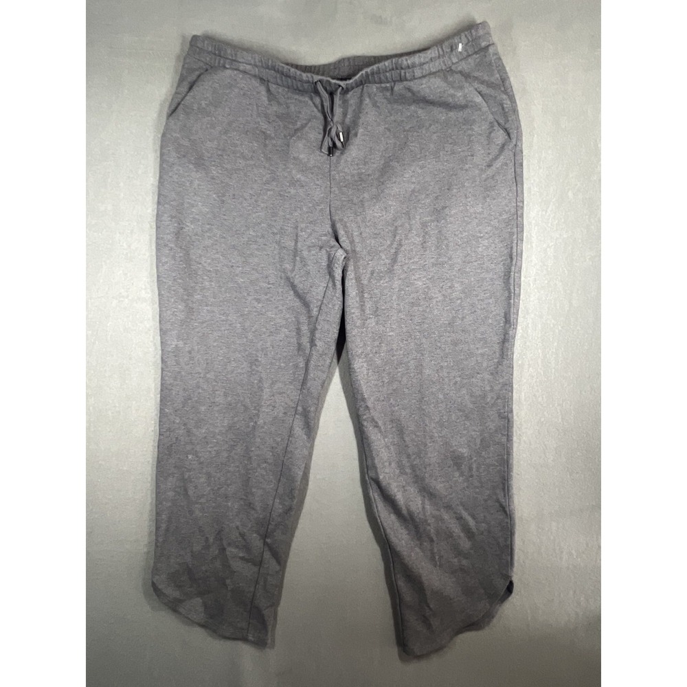 Time and Tru Women's XL (16-18) Gray Activewear Capri Sweatpants Drawstring